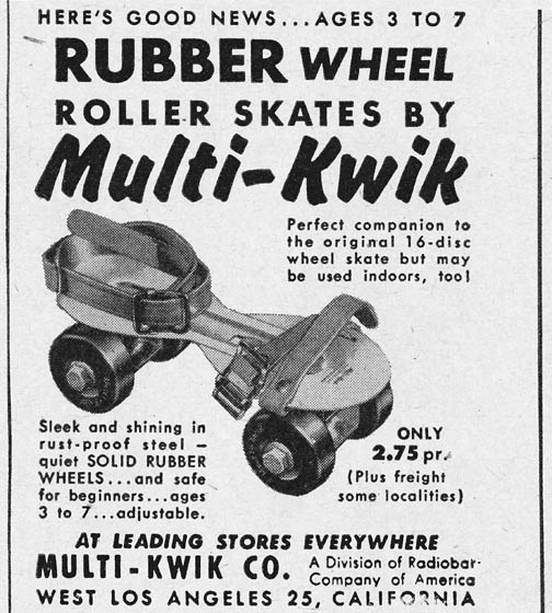 Multi-Kwik Rubber wheel skates sm